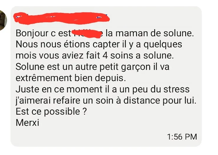 Message d'un parent accompagné par Estelle Olivier — avis n°12