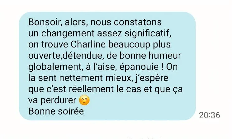 Message d'un parent accompagné par Estelle Olivier — avis n°20
