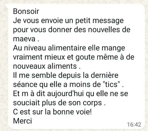 Message d'un parent accompagné par Estelle Olivier — avis n°5