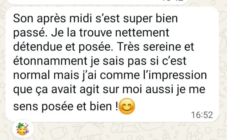 Message d'un parent accompagné par Estelle Olivier — avis n°8